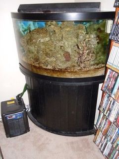 45 Gallon Salt Water BowFront Aquarium with Stand and Ecoplus 1/10 Hp 
