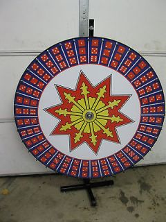 42 Money / Game / Prize / Chance Wheel w/ Stand EUC Missing Mat