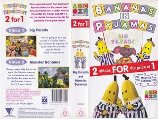 Newly listed BANANAS IN PYJAMAS BIG PARADE MONSTER BANANAS VHS VIDEO 