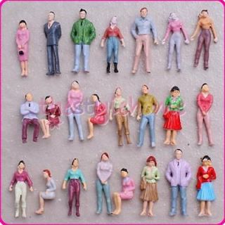 100 Assorted Painted Model People Figures Passengers Diorama O Scale 1 