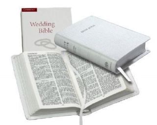 KJV Wedding Bible White French Morocco KJ223T by Baker Publishing 