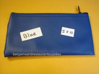 One Vinyl Bank Coin Transit Zipper Bags 5x10 Royal Blue