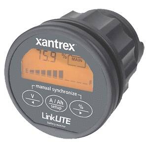 Xantrex LinkPRO Battery Monitor  2 Battery Inputs  Large LCD Display 