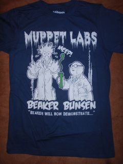 Mens Muppets Muppet Labs Beaker Bunsen T Shirt New with Tags