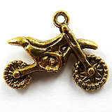  25pcs gold plated autobike Charms 23x17mm