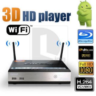   3D HD 1080p Android HDMI Blu Ray WIFI Network Media Player 1186DD