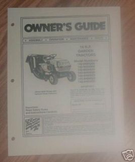 MTD MODEL 840   849H LAWN TRACTOR OWNERS / PARTS MANUAL