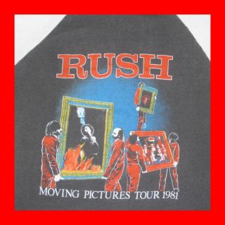 1981 RUSH MOVING PICTURES VTG TOUR JERSEY T SHIRT OG