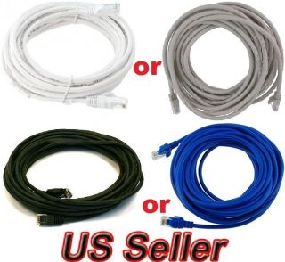   CAT5E RJ45 LAN Ethernet Patch Network Cable Cord White/Grey/Blue/Black