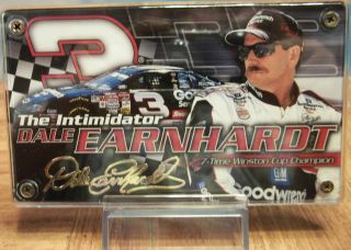 Dale Earnhardt Sr. 24K Gold Signature Card New with Stand Vintage