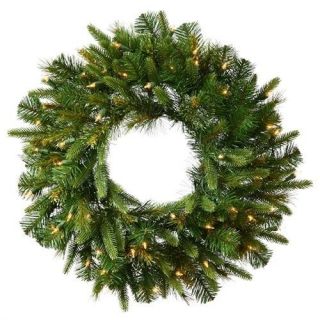 Mixed Pine Cashmere 30 Battery Operated Wreath With Warm Clear LED 