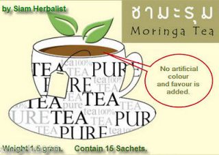   Leaves 15 SACHETs Moringa Tea Rich of Vitamin Herb Natural SUGAR FREE