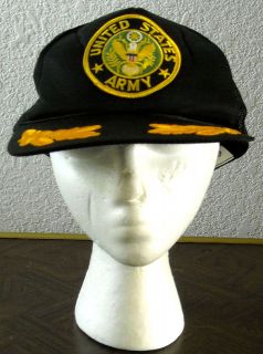   STATES ARMY trucker cap admiral’s cap vtg patch retro USA seal OG