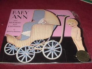Baby Ann Her Nursery & Clothes Paper Doll Book Queen Holden 1985 