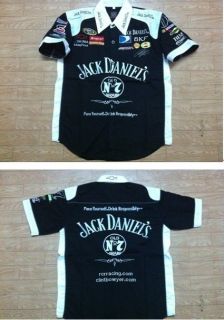 2012 Black JACK DANIELS nascar pit crew racing shirt/chemise sizeM