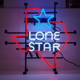 Beer Neon Sign Texas Lone Star Bar Open man cave wall lamp light gift