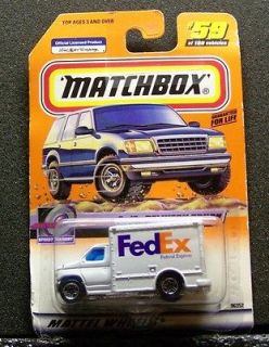 MATCHBOX #59 FEDEX DELIVERY TRUCK MINT ON CARD