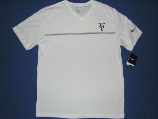 Nike Mens Tennis Roger Federer RF Trophy T Shirt White NWT