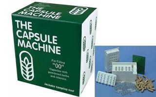 The Capsule machine and 500 two piece gel capsuels size 00