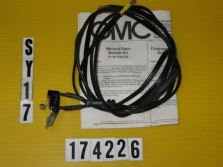   OMC outboard 174226 Remote Control Neutral Start Safety Switch