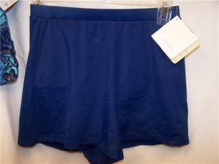 NWT Amoena Mastectomy Swimsuit Blue SKORT Bottom SMALL