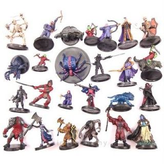 USED Lot 25X Dungeons & Dragons Miniatures d&d Figure NO CARD WM31