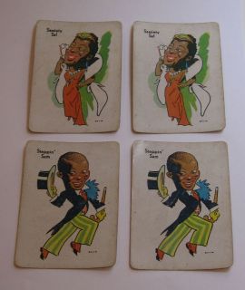   Black Americana Old Maid Cards Game with Sassiety Sal & Steppin Sam