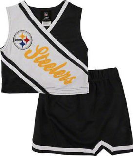 Toddler Girls NFL Apparel Pittsburgh Steelers cheerleader dress sz 2T