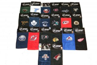 NHL EMBROIDERED SPORTS TOWEL   ALL TEAMS AVAILABLE golf hockey bar 