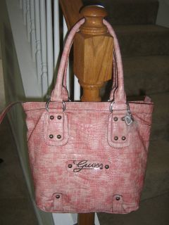 NEW WITH $115 TAGS GUESS SUNDANCE CORAL HANDBAG SHOPPER LOOKS FABULOUS 