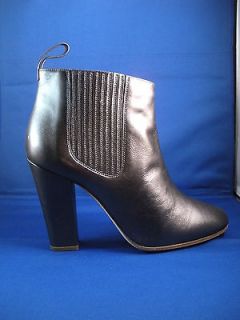   MARC JACOBS ANTHRACITE GRAY LEATHER ANKLE BOOTS SIZE   7.5   $750