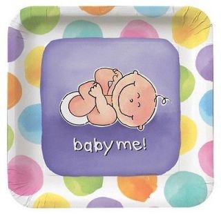 Baby Me 9 plates Great For a Girl or Boy Baby Shower