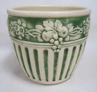 Weller Pottery Fruit and Flower Bordered Matte Finished 9 Jardiniere