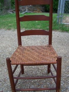 Antique Early Chairs Furniture Vintage House Decor Kitchen Ladder Back 