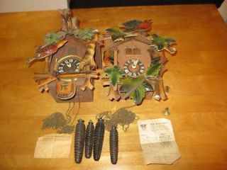 ANTIQUE GERMAN MADE CUCKOO CLOCKS BLACK FOREST 1945 TO 1953