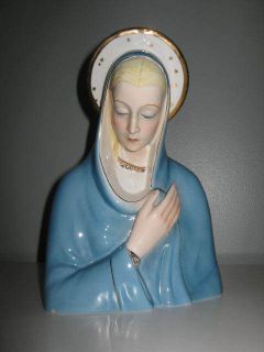vintage Giovanni Ronzan Lenci porcelain Madonna figurine   Italy