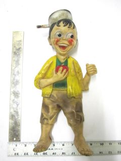   1950s Sun Rubber Co ? Johnny Appleseed Molded Rubber Doll Squeaky Toy