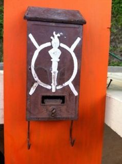 Newly listed 1930s Mail Box,Pressed Steel,Front Door/Top Drop lid too 
