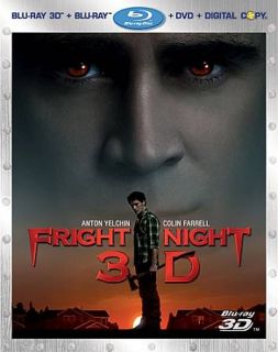 Fright Night Blu ray DVD, 2011, 3 Disc Set, Includes Digital Copy 3D 