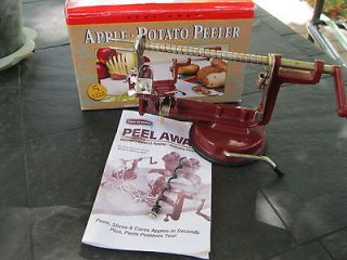 Peel Away Model A505 Cast Iron Apple Potato Peeler with Suction Base 