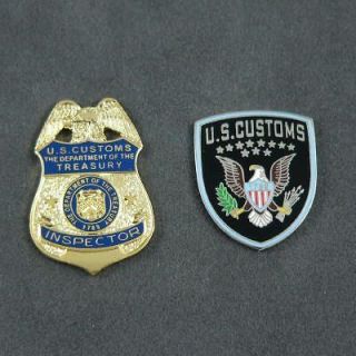 US U S Customs Inspector Commemorative 2 Pin Set