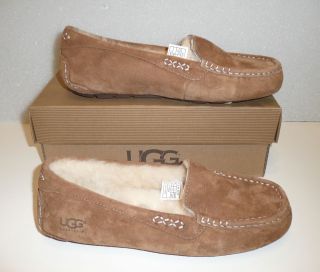 Ugg Ansley chestnut suede womens moccasin shoes NIB
