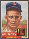 1953 53 Topps #184 Hal Brown Vintage Red Sox Card   EX+