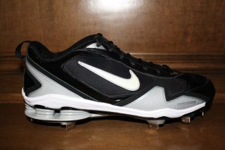 NEW Mens Nike SHOX FUSE 2 Metal Baseball Cleats12.5 Black Orange 