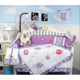 Lavender Little Lady Baby Crib Nursery Bedding Set 13 pcs included 