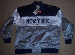 New York YANKEES Throwback MITCHELL NESS Dugout SATIN Jacket/Coat 2XL 