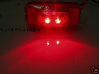 Red LED 1.25 x 2.5 Trailer Marker Plug in Rice Light