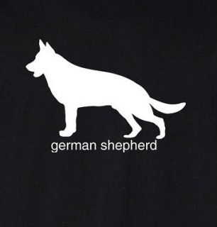 German SHEPHERD T Shirt white ink dog lover pet puppy military 100% 