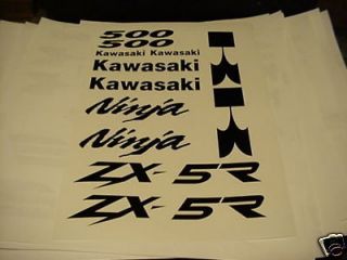 Kawasaki Ninja ZX5R 500 decal kit 09 08 07 06 05 04 03