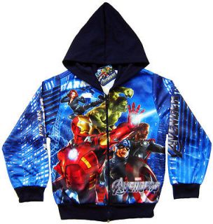 THE AVENGERS Movie Marvel Jacket Coat Top Kids Boys Girls Clothes NEW 